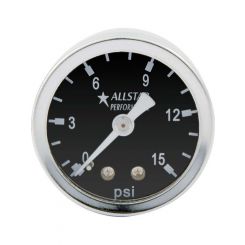 Allstar Performance Pressure Gauge 0-15 psi Mechanical Analog 1-1/2