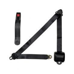 Allstar Performance Seat Belt Lap / Shoulder Push Button Buckle Retr