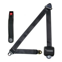 Allstar Performance Seat Belt Lap / Shoulder Push Button Buckle Retr