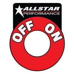 Allstar Performance Information Sticker On / Off Allstar Battery Dis