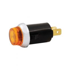 Allstar Performance Warning Light 12V 3/4 in Diameter Amber Universal