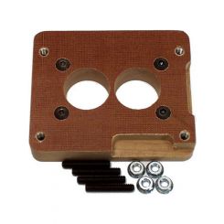 Canton Carburetor Adapter 1 in Thick 2 Hole Holley 2-Barrel to Rochest