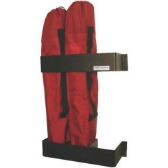 Clear One Folding Chair Holder 3 Chair Capacity Wall Mount Plastic Blac