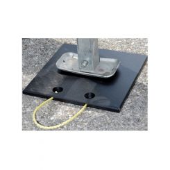 Clear One Jack Pad - 12 x 12 in Square - Plastic - Black - Pair