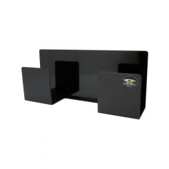 Clear One Push Broom Holder Wall Mount 24 x 10 x 8 in Plastic Black