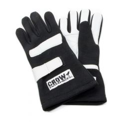 Crow Enterprizes Gloves Driving SFI 5 Double Layer Nomex Black Small Pa