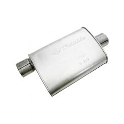Dynomax Muffler Hush Super Turbo 3 in Offset Inlet 3 in Center Outlet 1