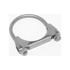 Dynomax Exhaust Clamp U-Clamp 3 in Diameter 3/8 in Bolt Stainless Natur