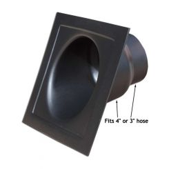 Fivestar Air or Brake Duct Single 3 or 4 in Tube Molded Plastic Blac