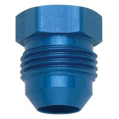 Fragola Fitting Plug 12 AN Male Hex Head Aluminum Blue Anodize