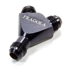 Fragola Fitting Y Block 8 AN Male Aluminum Black Anodize