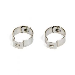Fragola Hose Clamp Band Push Lock Clamp 4 AN Stainless Natural Pair