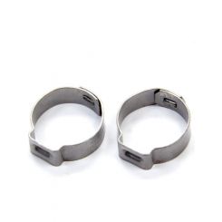 Fragola Hose Clamp Band Push Lock Clamp 6 AN Stainless Natural Pair