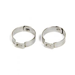 Fragola Hose Clamp Band Push Lock Clamp 8 AN Stainless Natural Pair