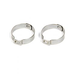 Fragola Hose Clamp Band Push Lock Clamp 12 AN Stainless Natural Pair