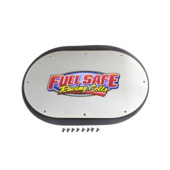 Fuel Safe Tail Tank Cover Plate 7 x 12 in Oval Aluminum Cadmium