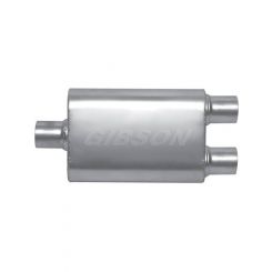 Gibson Exhaust Muffler MWA 3 in Center Inlet Dual 3 in Outlets 14 x 9