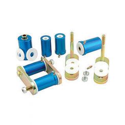 Global West Spring Shackle Del-A-Lum Aluminum / Plastic Bushings Steel
