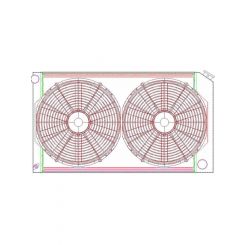 Griffin Radiator and Fan Direct Fit 33-1/4 in W x 18-5/8 in H x 6-7/