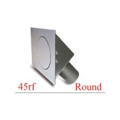 Hagan Street Rod Necessities Fuel Door 3-1/2 in Round Door 45 Degree Fil