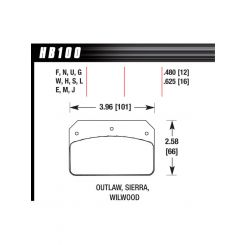 Hawk Brake Brake Pads HPS Compound High Torque Front Wilwood Dynal..