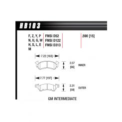 Hawk For 76-77 Chevrolet Camaro LT 72 Camaro Z28 69-81 Camaro DTC-3