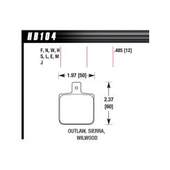 Hawk Brake Brake Pads DR-97 Compound Drag Race Wilwood Dynalite Si..
