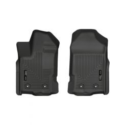 Husky Liners Floor Liner Weatherbeater Front Plastic Black Super Cab Fo