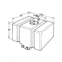 Jaz Fuel Cell Drag Race 12 gal 17-1/2 x 16 x 10 in Tall Two 8 AN O