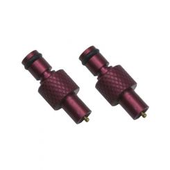 Kwik Change Products Schrader Valve Aluminum Red Anodize Tire Pres