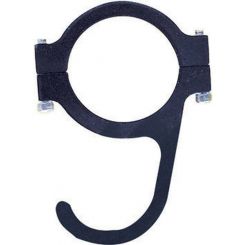 Longacre Steering Wheel Hook Clamp-On Billet Aluminum Black Anodize