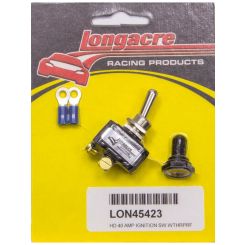 Longacre Toggle Switch On / Off 40 amp 12V 2 Terminal Weatherproof C