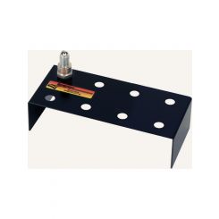 Longacre Spark Plug Holder 8 Hole Two Row Aluminum Black Powder Coat