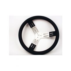 Longacre Steering Wheel 15 in Diameter 3 Spoke 2-3/4 in Dish Black R