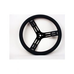Longacre Steering Wheel 15 in Diameter 3 Spoke 2-3/4 in Dish Black R
