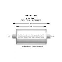 Magnaflow Perf Exhaust Muffler 2-1/2 in Center Inlet 2-1/2 in Center Ou