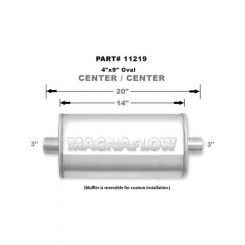 Magnaflow Perf Exhaust Muffler 3 in Center Inlet 3 in Center Outlet 14