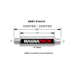 Magnaflow Perf Exhaust Muffler Bullet 3 in Center Inlet 3 in Center Out