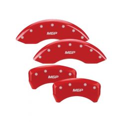 MGP 4 Caliper Covers Engraved Front & Rear For MGP Red finish silv