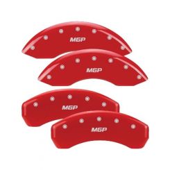 MGP 4 Caliper Covers Engraved Front & Rear For MGP Red finish silv