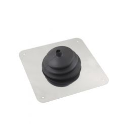 Mr Gasket Shifter Boot 8 x 8 in Base Round Boot Rubber / Steel Black / C