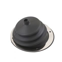 Mr Gasket Shifter Boot 5-1/2 in OD Base Round Boot Rubber / Steel Black