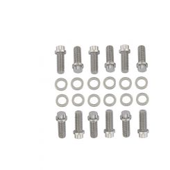 Mr Gasket Intake Manifold Bolt Kit 12 Point Head Steel Chrome Small Bloc