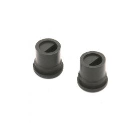 Mr Gasket Breather Grommet 1.220 in Hole Baffled Rubber Black Pair