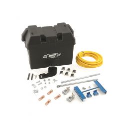 Mr Gasket Battery Relocation Kit 12 x 7 x 10 in Plastic 2 Piece Box 2 Ga