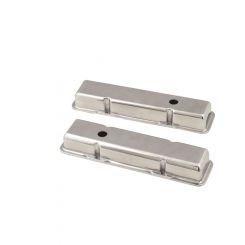 Mr Gasket Valve Cover Stock Height Baffled Breather Hole Cast Aluminum P