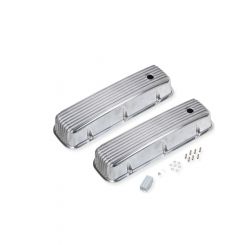 Mr Gasket Valve Cover Tall Breather Holes Hardware Included Finned Alum