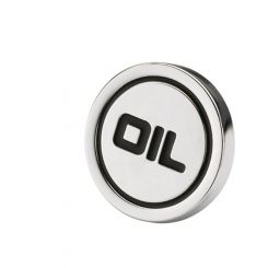 Mr Gasket Oil Fill Cap Push-On Round 1-1/4 in Valve Cover Hole Oil Logo