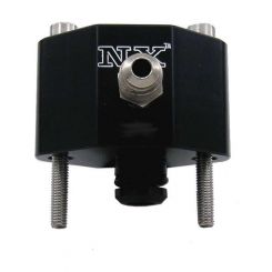 Nitrous Express Fuel Rail Adapter 1/8 in NPT Ports Aluminum Black Anodi