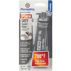 Permatex Sealant Optimum Gray RTV Silicone Silicone 3.35 oz Tube 2 Nozz